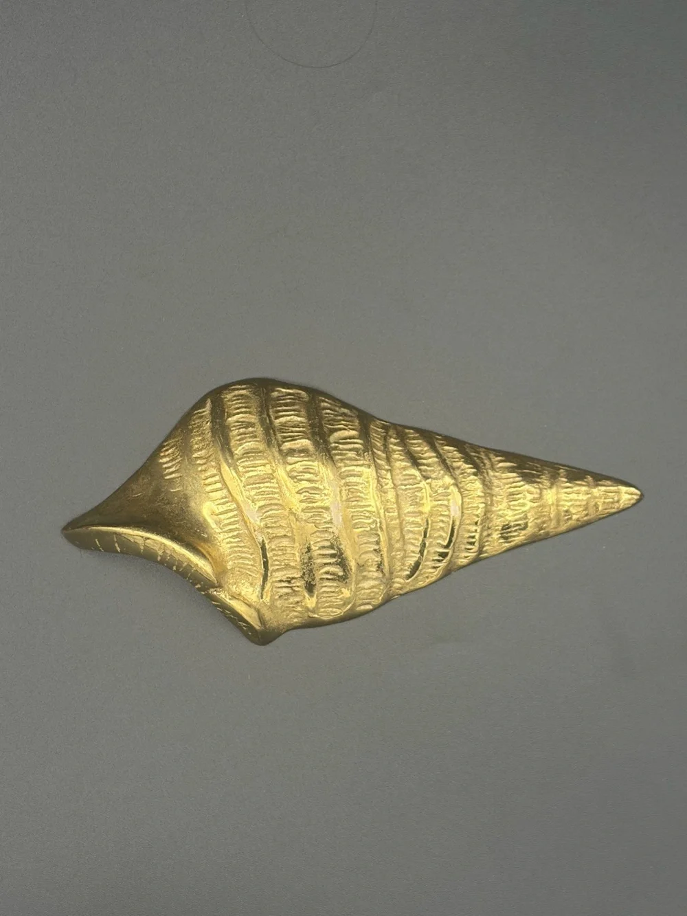 Brass Sea Shell~Wall Hanging Vintage Nautical, Mid-Century Modern, Beach Decor